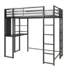 Abode Loft Bed with Desk - Black - Twin