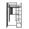 Abode Loft Bed with Desk - Black - Twin