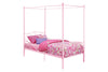 Canopy Metal Bed Frame - Pink - Twin
