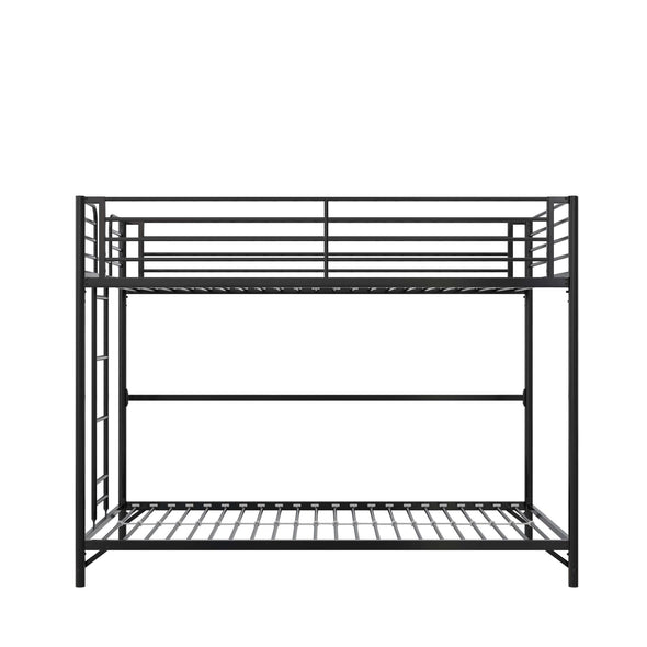 BrEZ Build Daven Easy Assembly Bunk Bed - Black - Twin-Over-Twin