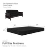 8" Full Polyester Futon Mattress - Black - Full