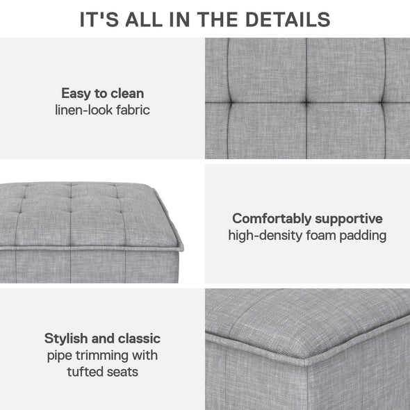 Darcy Ottoman for Modular Sectional Sofa - Gray