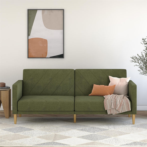 Alicent Futon Sofa Bed - Olive 