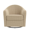 DHP Gentle Swivel Curved Accent Chair, Taupe Boucle - Taupe