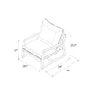 Mira Upholstered Sling Accent Chair - Ivory - 1-Seater