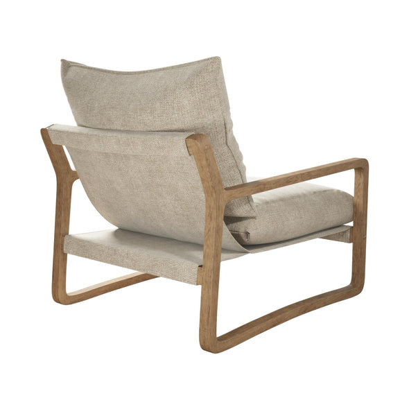 Mira Upholstered Sling Accent Chair - Ivory - 1-Seater