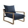 Mira Upholstered Sling Accent Chair - Navy - 1-Seater