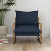 Mira Upholstered Sling Accent Chair - Navy - 1-Seater