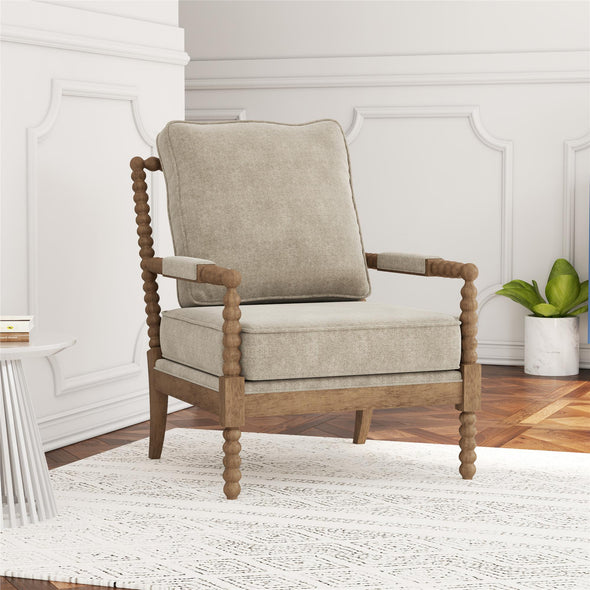 Elaina Upholstered Spindle Accent Chair - Seadrift - 1-Seater