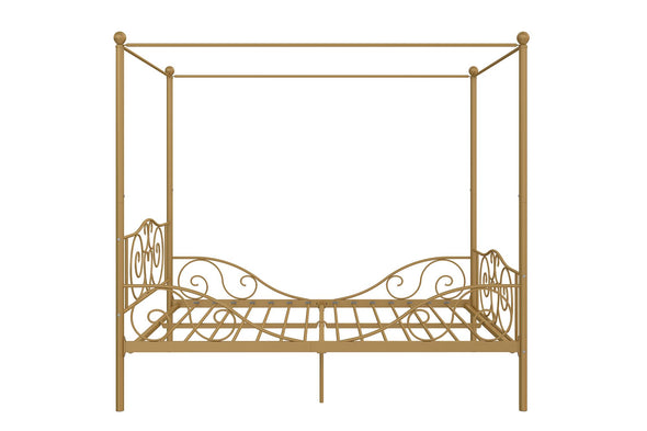 Canopy Metal Bed Frame - Gold - Full