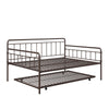 Wallace Metal Daybed with Trundle - Bronze - Full