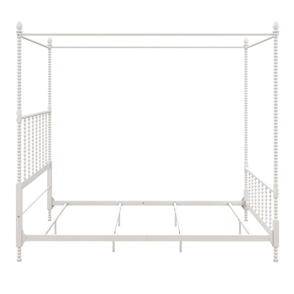 Jenny Lind Metal Canopy Bed Frame - White - Queen