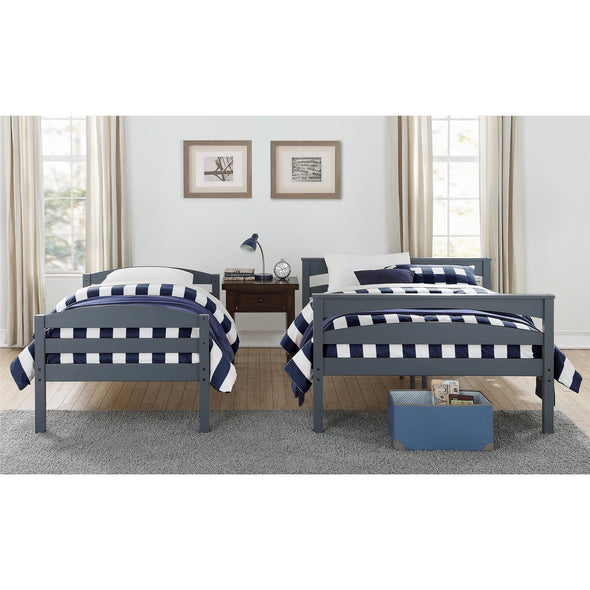 Brady Convertible Wood Bunk Bed - Gray
