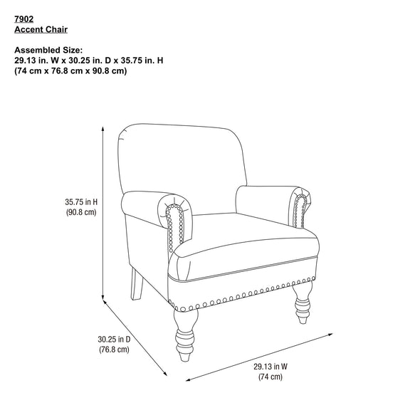 Jaya Accent Chair - Beige Stripe - N/A