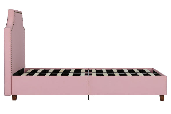 Melita Upholstered Bed - Pink - Twin