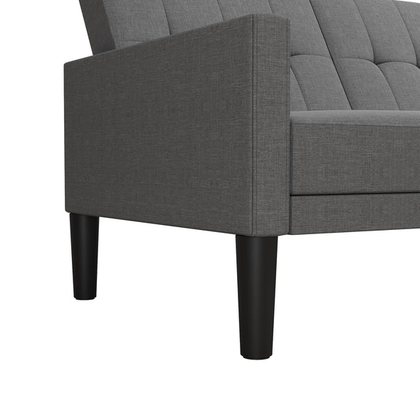 Haven Small Space Sectional Sofa Futon - Light Gray - N/A