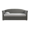 DHP Halle Upholstered Daybed and Trundle, Gray Linen, Twin - Gray - Twin