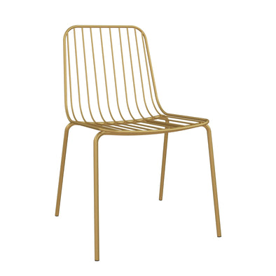 Caden Wire Dining Chair - Gold - N/A