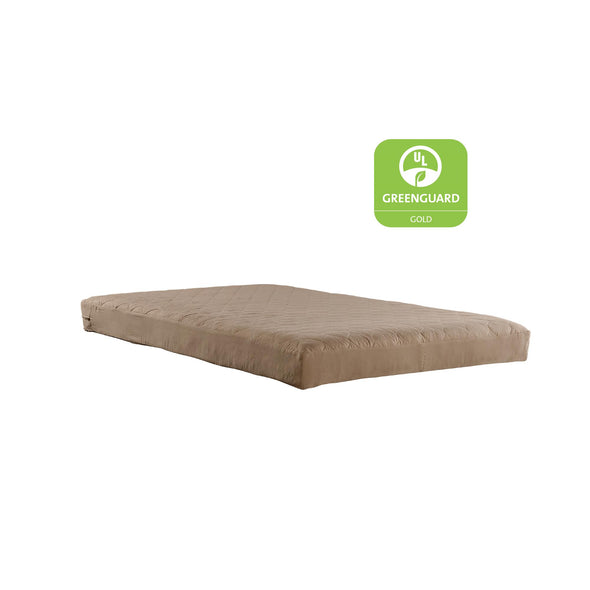DHP Dana 6 Inch Quilted Twin Mattress with Removable Cover and Thermobonded Polyester Fill, Tan - Tan - Twin