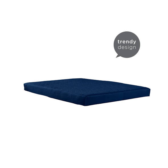 DHP Dana 6 Inch Quilted Full Mattress with Removable Cover and Thermobonded Polyester Fill, Blue - Blue - Full
