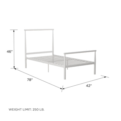Calixa Metal Bed - White - Twin