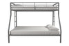Dusty Metal Bunk Bed - Silver - Twin-Over-Full
