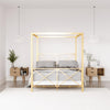 Rosedale Metal Canopy Bed Frame - Gold - Queen