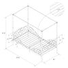 Canopy Metal Bed Frame - White - Twin