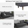 Paxson Futon Sofa Bed - Dark Gray