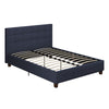Rose Platform Bed Frame - Blue Linen - Full