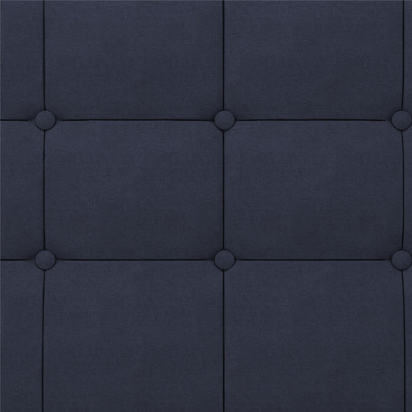 Rose Platform Bed Frame - Blue Linen - Full