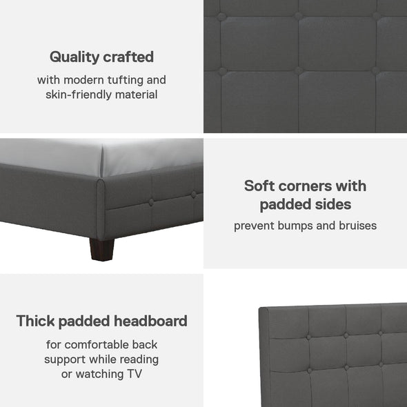 Blackstone upholstered square shop stitched platform bed