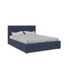 Rose Platform Bed Frame with Storage Drawers - Blue Linen - Full