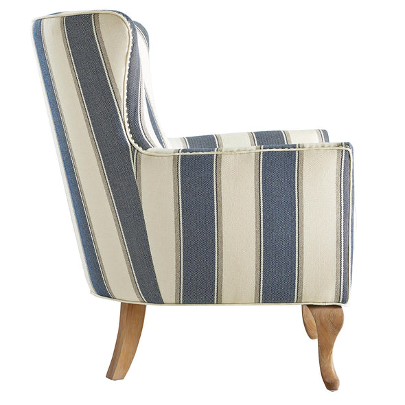 Reva Accent Chair - Blue Stripe