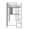 Abode Twin Sized Loft Bed - Silver - Twin