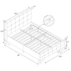 Rose Platform Bed Frame - Gray - Queen