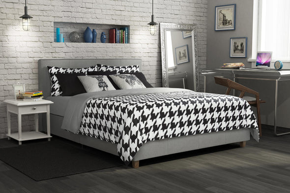 Maddie Upholstered Bed Frame - Gray - Full