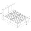 Maddie Upholstered Bed Frame - Gray - Full