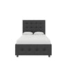 Cambridge Upholstered Bed with Gas Lift Up Storage - Black - Twin