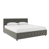 Cambridge Upholstered Bed with Gas Lift Up Storage - Gray - King