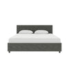 Cambridge Upholstered Bed with Gas Lift Up Storage - Gray - King