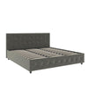 Cambridge Upholstered Bed with Gas Lift Up Storage - Gray - King