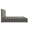 Cambridge Upholstered Bed with Gas Lift Up Storage - Gray - Queen