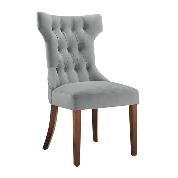 Clairborne Tufted Hourglass Dining Chair Set - Gray - Set of 2