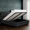Cambridge Upholstered Bed with Gas Lift Up Storage - Black - Full