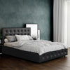 Cambridge Upholstered Bed with Gas Lift Up Storage - Black - Full