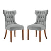 Clairborne Tufted Hourglass Dining Chair Set - Gray - Set of 2