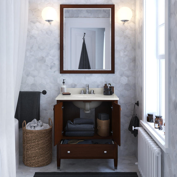 Metcalfe 30 Inch Bathroom Vanity - Florence Walnut - 30"