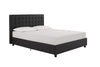 Emily Platform Bed Frame - Black Faux Leather - Full