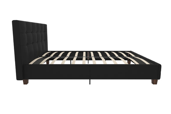 Rose Platform Bed Frame with Storage Drawers - Black - Queen